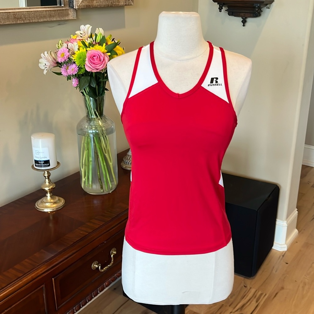 New Athletic red tank fitness Running top womens S